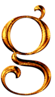 Golden letter g png