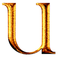 d'or lettre u png