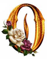 d'oro Rose lettera q png