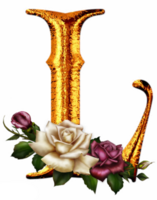 d'oro Rose lettera l png