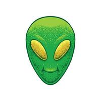 Alien Face Illustration vector