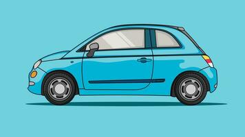 Modern blue car vector art illustration premium vector