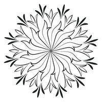 Flower Line Art for print or use as tattoo design vector