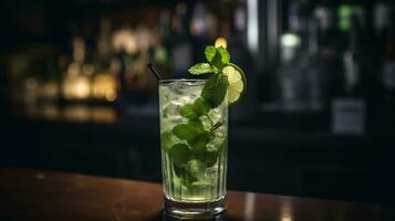 complacer en el último verano mojito generativo ai foto