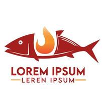 Brown Abstract  Vector Fish Logo Design Template