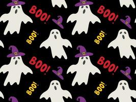 Halloween ghost pattern and texture. Seamless Vector illustration for fabric, packaging, textiles