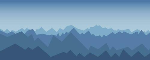 Dark Blue mountain landscape. Vector illustration background