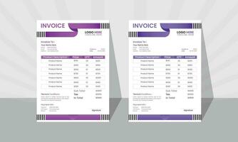 Modern invoices Design vector