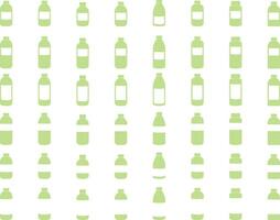 Modern Bottle Silhouette Icon Collection vector