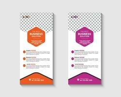 Modern business rack card design template vector