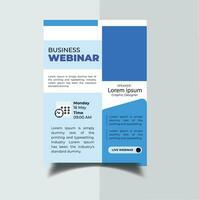 Business webinar flyer design free download vector