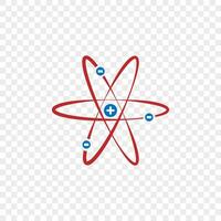 Atomic nucleus icon structure. Isolated vector design.