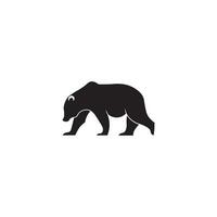 bear logo design in black color vector