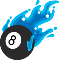 bola ocho volador agua pelota icono png