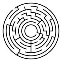 Circle maze puzzle game for kids ,Labyrinth vector on white.