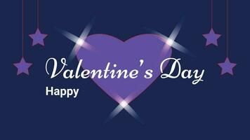 Happy Valentine's Day with Heart and Text vector