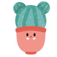 carino cactus illustrazione per adesivi png