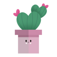 carino cactus illustrazione per adesivi png