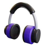 3d casque de musique illustration png