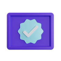 3D Verified Icon png