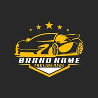 auto sport car club logo design vector