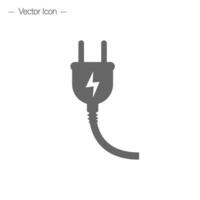 Electric plug icon. Isolated Vector illustration.