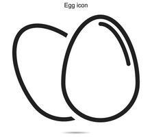 Egg icon, vector illustration.