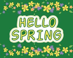 Hello Spring illustration design vector