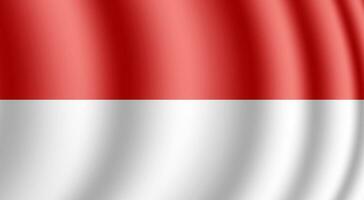 Indonesian wavy flag background vector design