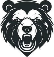 bear logo vector angry ferocious brave scary beast wild exuberant grizzly nature forest