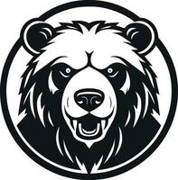 bear logo vector angry ferocious brave scary beast wild exuberant grizzly nature forest