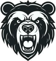 bear logo vector angry ferocious brave scary beast wild exuberant grizzly nature forest