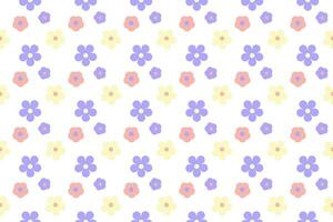 a pastel tiny flower vector on seamless pattern background