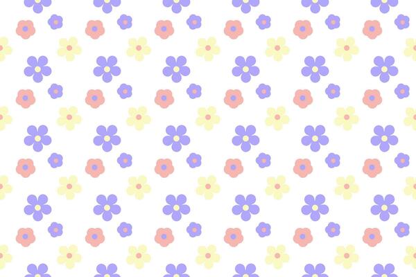 a pastel tiny flower vector on seamless pattern background