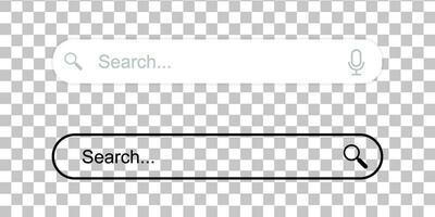 Search address and navigation bar icon. Search bar design web UI elements. Vector drawing.