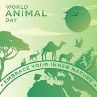 World Animal Day vector