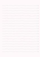 notebook lines template with hearts pattern on light pink background. vector
