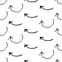 Seamless pattern with doodle arrows vector