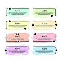 Set of quote box frames vector