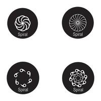 spiral icon vector