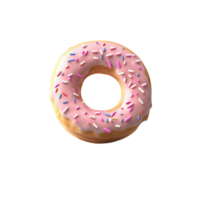 Donut Pink Cream  AI Generative png