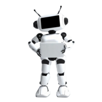 robot tablette écran ai génératif png