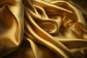 Gold silk. Generate Ai photo