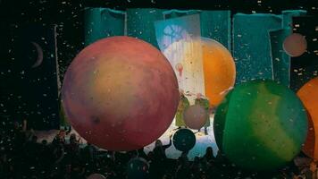 Slava Polunin Snow Show People playing with huge balloons video