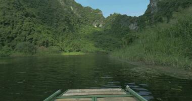 Riding in cave from first-person on boat video