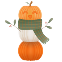 Pumpkins are used to make scarecrows. png