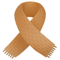 Cute brown scarf for autumn png