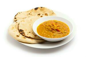 Indian dal naan masala. Generate Ai photo