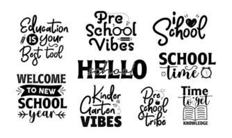 Back To School Quote Vector Typography Design