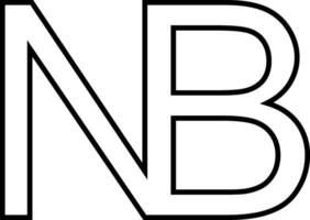 Symbol sign Nota bene, Nota bene, N, B NB pay vector